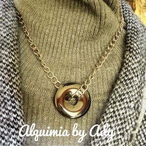 Gray hematite chunky short necklace